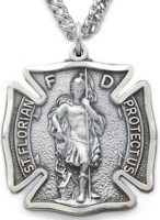 Pewter St. Florian Maltese Cross Medal