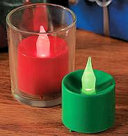 Flameless Holiday Tea Lights & Holders  