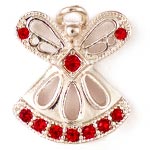 Silver Angel Birthstone Pins 