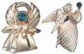 Emerald Green Jewel Angel Pin