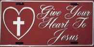 Give Your Heart to Jesus License Plate