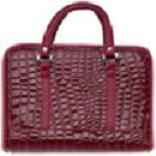 Burgandy Blue Alligator Embossed Faux Leather Bible Cover features  zippered main pocket