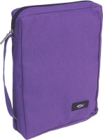 Purple bible covers poylester material. Medium or large. 6 5/8 x 9 1/2 x 2.