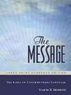 Message/Numbered Edition-Large Prt-HC Bible. Satin Ribbon Bookmarker, 6 3/4 x 9 3/16 x 1 1/2 large 12.5 large print size. 