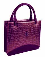 Large Burgundy Croc Bible Purse