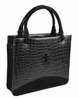 Designer Large Black Croc Bible Purse 