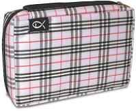 Bible Cover Large Lilac Plaid 