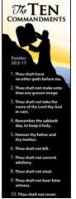 Christian Ten Commandments Bookmarks. Ten Commandments Bookmarks 2 x 6 1/2. Packages of 25. 