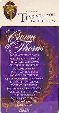 Crown of Thorns Card & Cross with Stole Pin