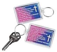 Lord's Prayer Key Chains Acrylic  Key Holder