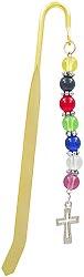 Christian Cross Metal Crook Staff Bookmark Gold