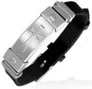 Leather Bracelet Stainless Steel Cross