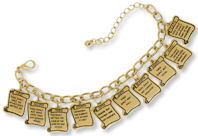 Ten Commandments Gold Bracelet