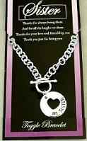 Sister Silver Toggle Bracelet 