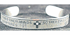 Luke 24:45 Stainless Steel Bangle Bracelets