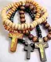 wood crucifix bracelet