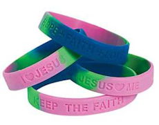 Faith, Hope Love, Love Jesus Silicone Bracelets  