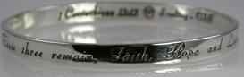Faith Hope Love Bracelet sterling