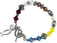 Sterling Silver Fishing for People Bracelet