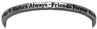 Always Sisters Always Friends  Bangle Bracelet