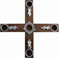 Jesus is the Reason Wood Cross Advent Candle Holder  