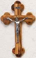 Catholic Metal and Wood Wall Crucifix 