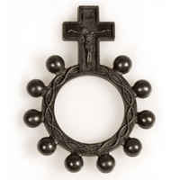 Black Finger Rosary Ring