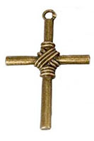 Antique Bronze Cross Pendant or Charm  