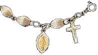 Oval Fluted Rosary Bracelet Image
