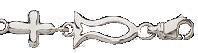 Ichthus Fish and Cross Bracelet Image