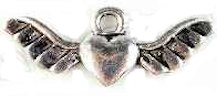 Angel Wings and Heart Charm