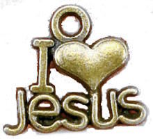 I Love Jesus Christian Charm  