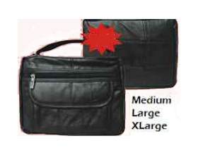 Black Leather Bible Cover  Xlatge