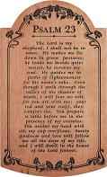 Large Psalm 23 Carved Wood Tablet