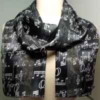 Black Choir Music Staff Scarves