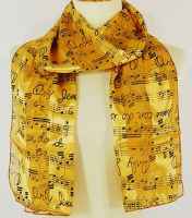 Gold Choir Music Staff Scarves