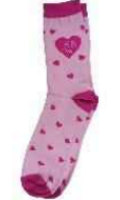 Girls Jesus Loves Me Socks Pink Hearts