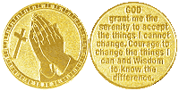 Serenity (praying hands) Coin