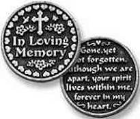 In Memorial Pewter Coin Token