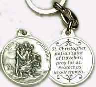 Saint St Christopher Key Chain  