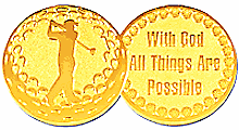 Gold Golf Coin