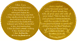 Ten Commandments Gold Aluminum Coins