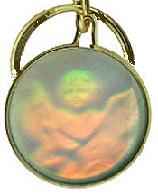 Holographic Cherub Keychain