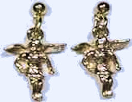 gold angel earrings