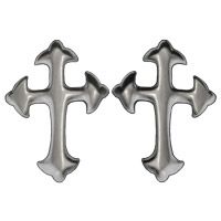 Stainless steel cross earrings