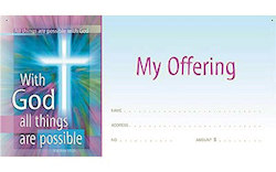 With God All Things Are Possible Offering Envelope 