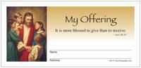 Children's Church Jesus With Children Offering Envelopes