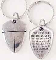 Pewter Keychain - Shield of Faith 