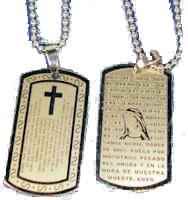 Lord's prayer dog tag