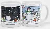 Snowman Winter Scene Magic Mug